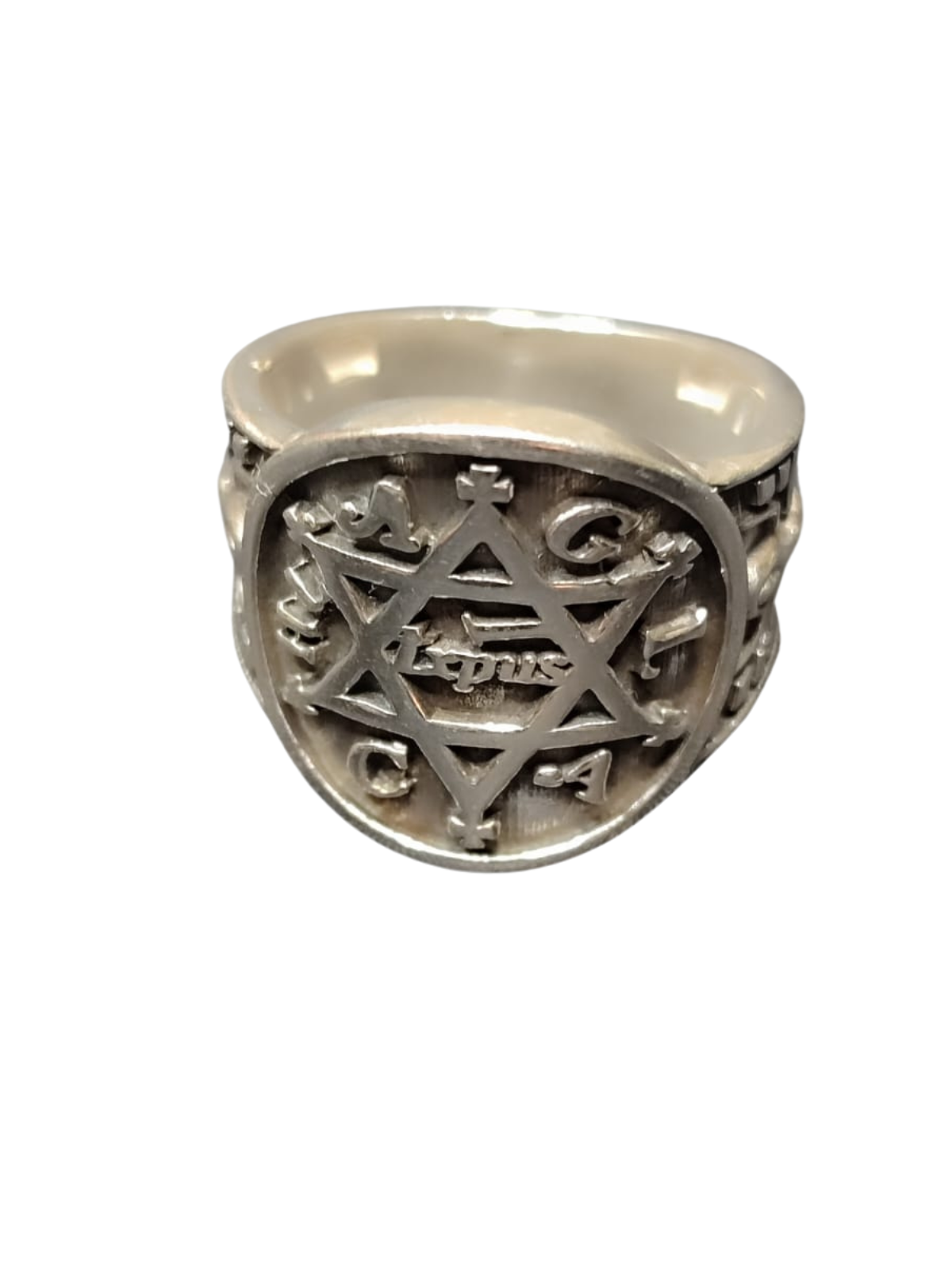 Anillo plata estrella David