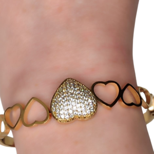 Brazalete corazones fantasia