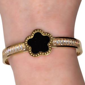 Brazalete trebol negro