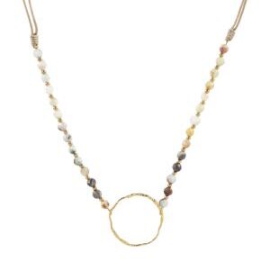 Collar circulo con amazonita