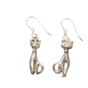 Pendientes gatitos de plata