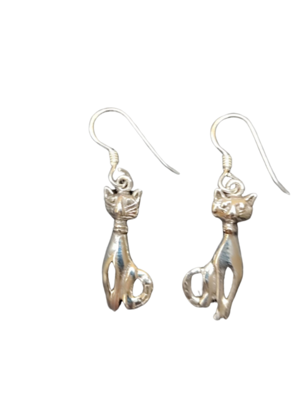 Pendientes gatitos de plata