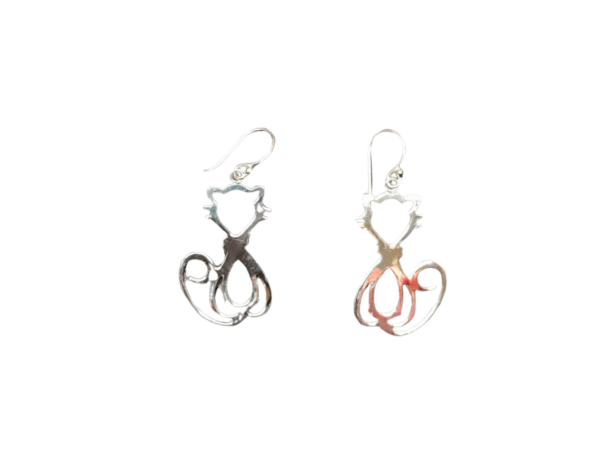 Pendientes silueta gatitos