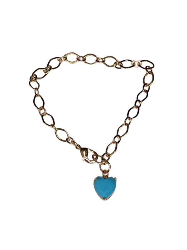 Pulsera corazon azul