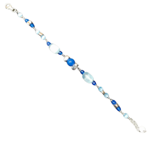 Pulsera plata piedras azules