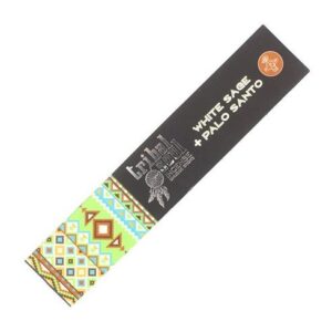 Caja de incienso de salvia blanca y palo santo Tribal Soul