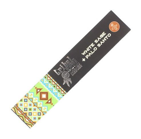 Caja de incienso de salvia blanca y palo santo Tribal Soul