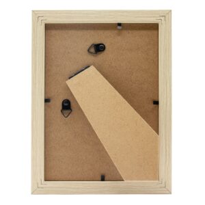Cuadro con un árbol de la vida cuya copa está hecha de lascas de turmalina rosa, verde y gris, en marco de efecto madera clara