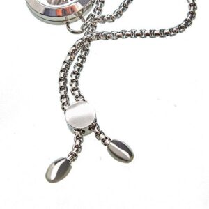 Pulsera de cadena de acero con medallón difusor redondo con el árbol de la vida calado sobre fieltro verde